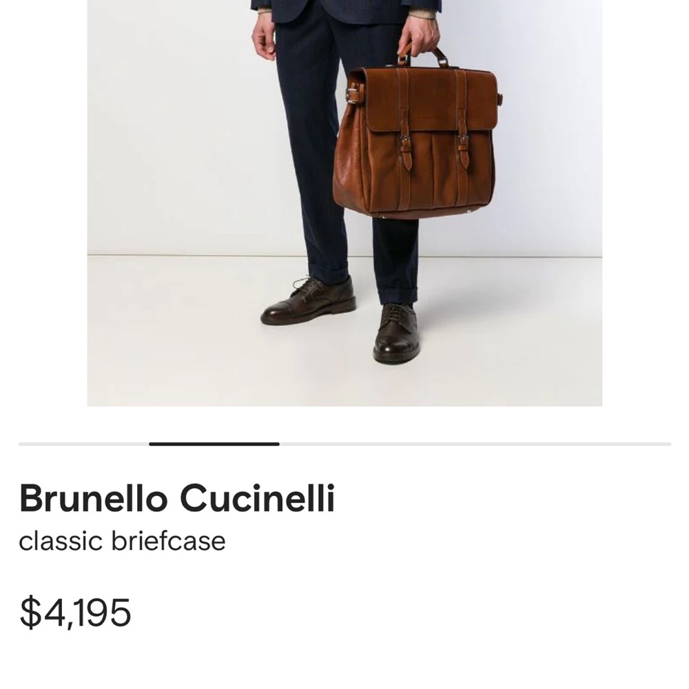 BNWT Brunelleschi Cucinelli Classic Briefcase - Picture 3 of 7